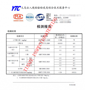 纺织品证书